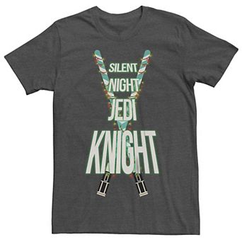 Men's Star Wars Christmas Silent Night Jedi Knight Graphic Tee