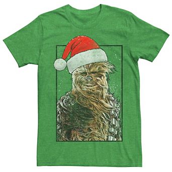 Men's Star Wars Chewbacca In Santa Hat Graphic Tee