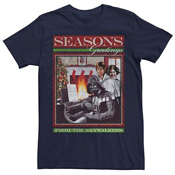Men's Star Wars Season's Greetings From The Skywalkers Graphic Tee