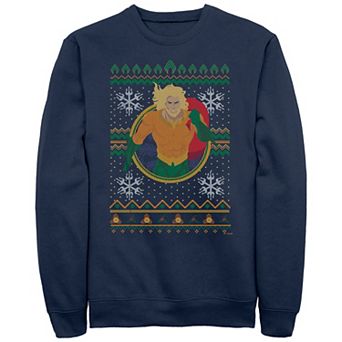 Men's Aquaman Christmas Sweater Graphic Fleece