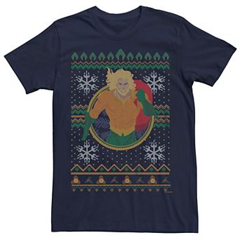 Men's Aquaman Christmas Sweater Graphic Tee