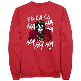 Men's Batman The Joker Fa La La Ha Ha Ha Graphic Fleece