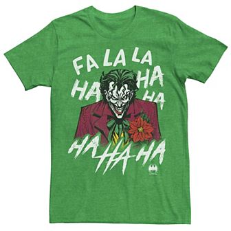 Men's Batman The Joker Fa La La Ha Ha Ha Graphic Tee