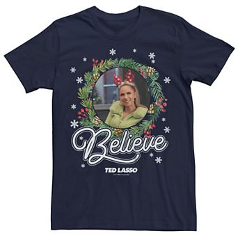 Men's Ted Lasso Believe Christmas Wreath Graphic Tee