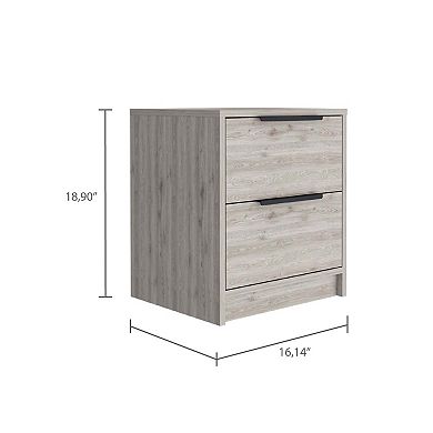 Washington Nightstand, Two Large Drawers