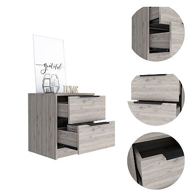 Washington Nightstand, Two Large Drawers