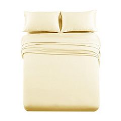 Fitted Sheet Only - 22 Extra Deep Fitted 1000 Thread Count Queen / Ivory by Egyptian Linens