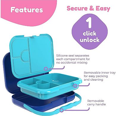 Boz Bento Box For Kids - Kids Bento Lunch Box  Toddler Lunch Box For Daycare  Leak Proof