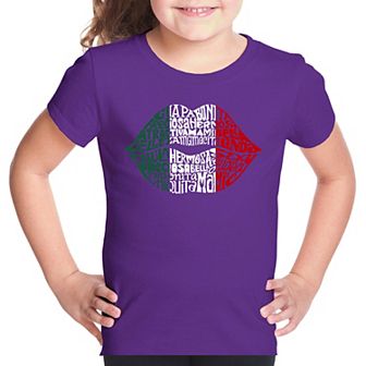Latina Lips - Girl's Word Art T-shirt