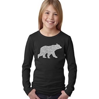Mama Bear - Girl's Word Art Long Sleeve