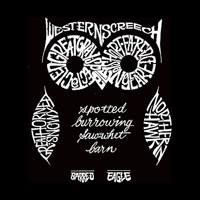 Owl - Girl's Word Art T-shirt