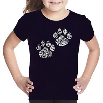 Cat Mom - Girl's Word Art T-shirt