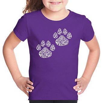 Cat Mom - Girl's Word Art T-shirt