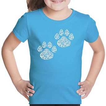 Cat Mom - Girl's Word Art T-shirt