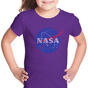 NASA's Most Notable Missions - Girl's Word Art T-shirt