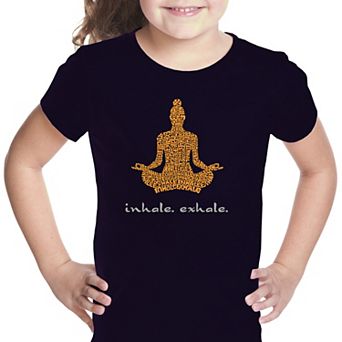 Inhale Exhale - Girl's Word Art T-shirt