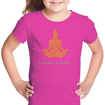 Inhale Exhale - Girl's Word Art T-shirt