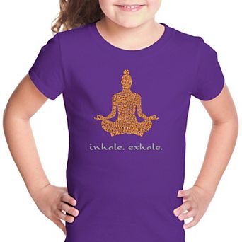 Inhale Exhale - Girl's Word Art T-shirt