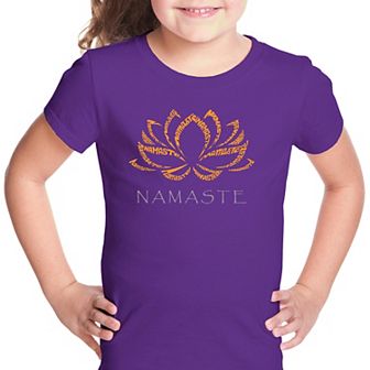 Namaste - Girl's Word Art T-shirt