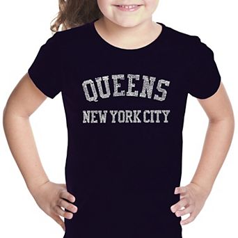 POPULAR NEIGHBORHOODS IN QUEENS, NY - Girl's Word Art T-shirt