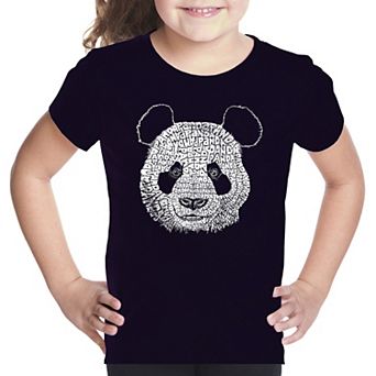 Panda - Girl's Word Art T-shirt