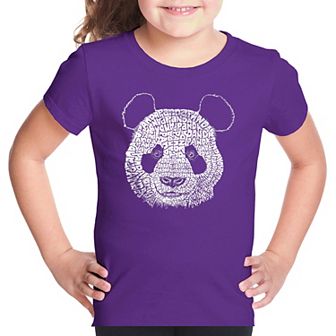 Panda - Girl's Word Art T-shirt