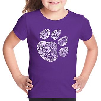 Cat Paw - Girl's Word Art T-shirt