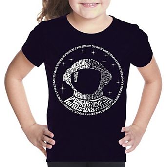 I Need My Space Astronaut - Girl's Word Art T-shirt