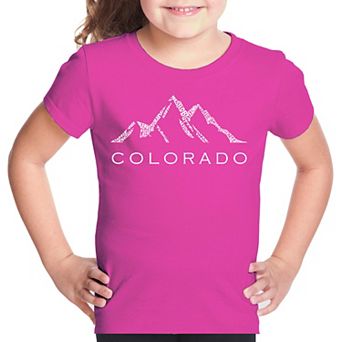 Colorado Ski Towns - Girl's Word Art T-shirt