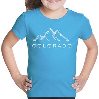 Colorado Ski Towns - Girl's Word Art T-shirt