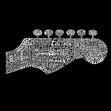 Guitar Head - Girl's Word Art T-shirt