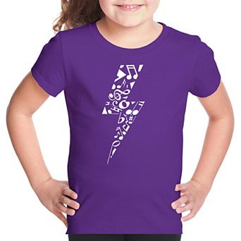 Lightning Bolt - Girl's Word Art T-shirt