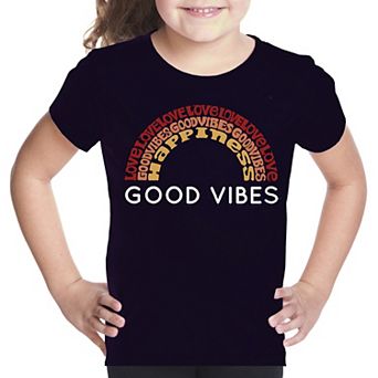 Good Vibes - Girl's Word Art T-shirt