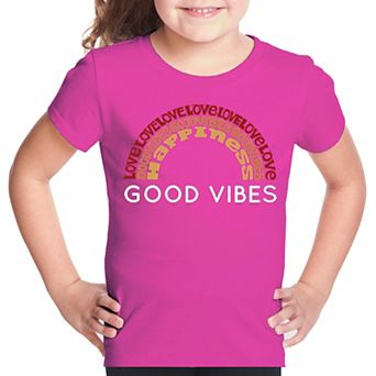 Good Vibes - Girl's Word Art T-shirt
