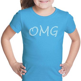 OMG - Girl's Word Art T-shirt