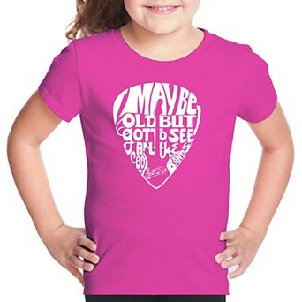 Guitar Pick - Girl's Word Art T-shirt