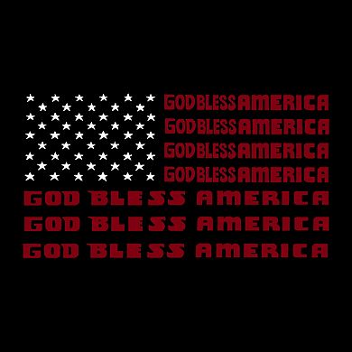 God Bless America - Girl's Word Art T-shirt