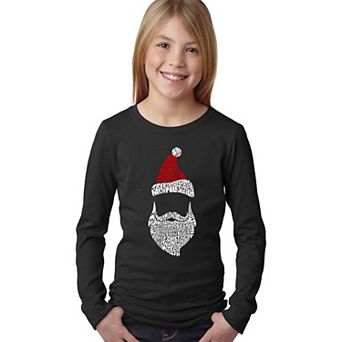 Santa Claus - Girl's Word Art Long Sleeve