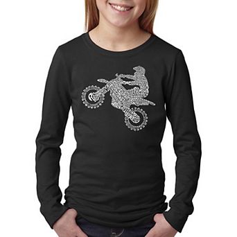 Freestyle Motocross - FMX - Girl's Word Art Long Sleeve