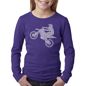 Freestyle Motocross - FMX - Girl's Word Art Long Sleeve