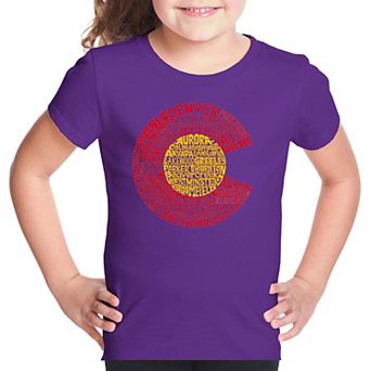 Colorado - Girl's Word Art T-shirt