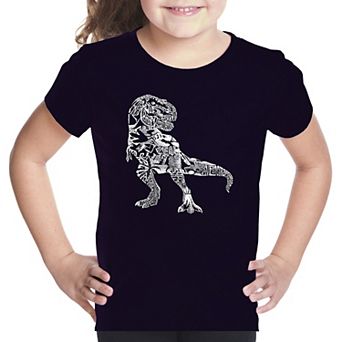 Dino Pics - Girl's Word Art T-shirt