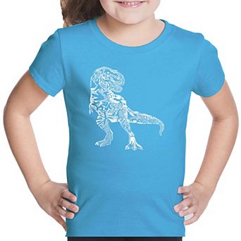 Dino Pics - Girl's Word Art T-shirt