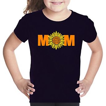 Mom Sunflower - Girl's Word Art T-shirt