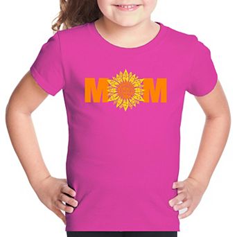 Mom Sunflower - Girl's Word Art T-shirt