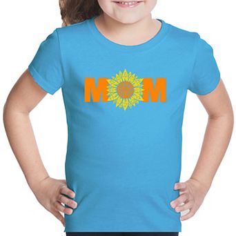 Mom Sunflower - Girl's Word Art T-shirt