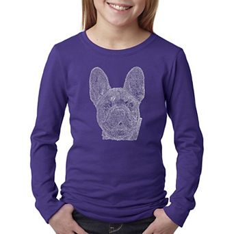 French Bulldog - Girl's Word Art Long Sleeve
