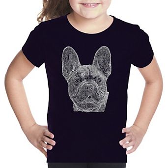 French Bulldog - Girl's Word Art T-shirt