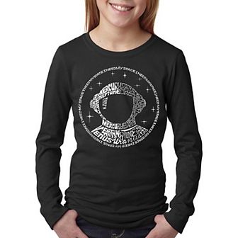 I Need My Space Astronaut - Girl's Word Art Long Sleeve
