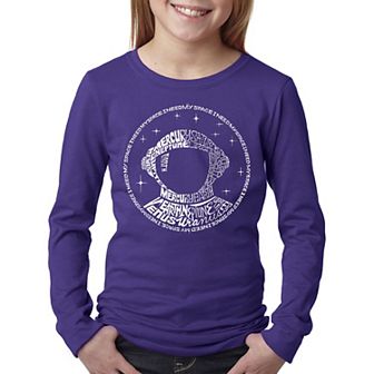 I Need My Space Astronaut - Girl's Word Art Long Sleeve